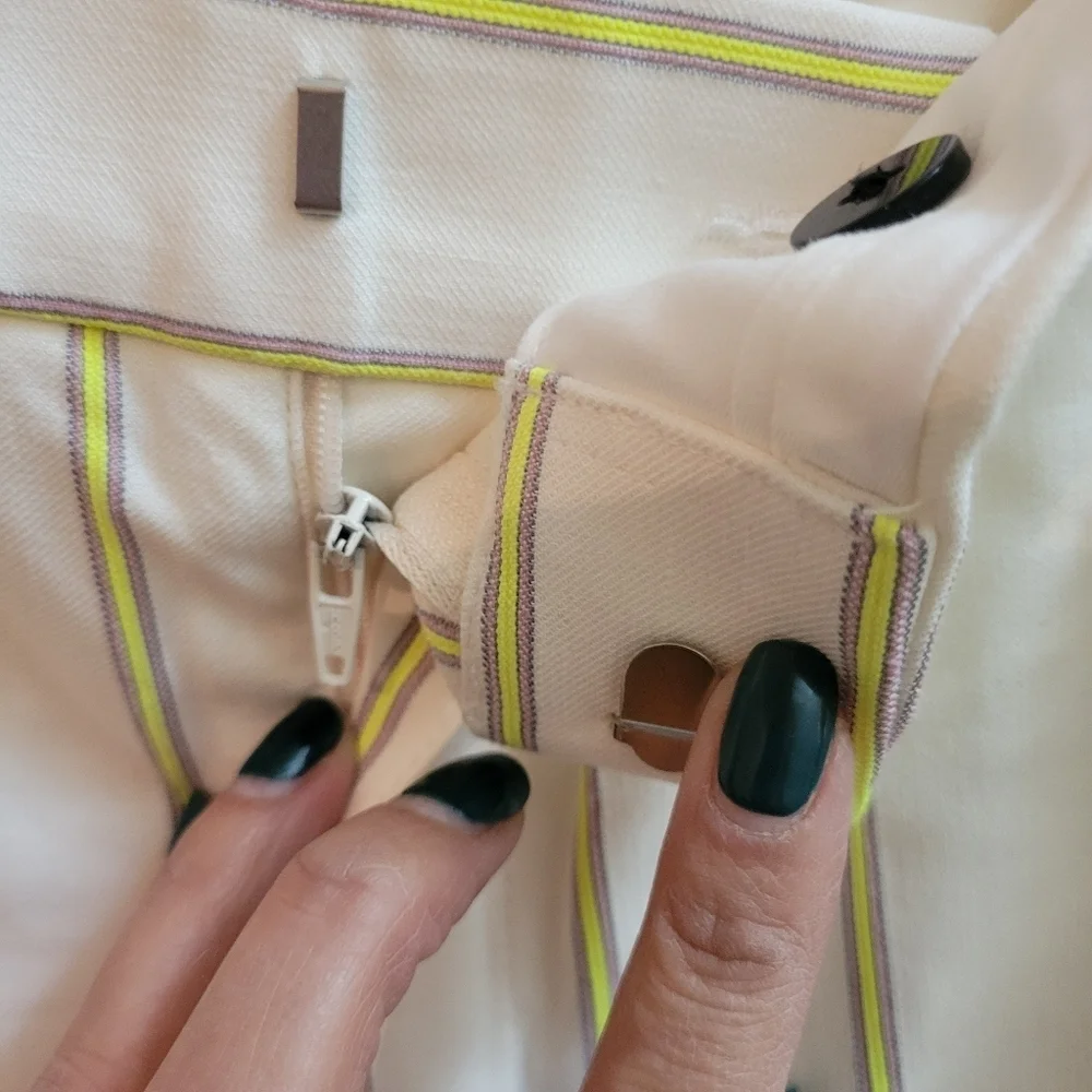 Stripe pant cotton/linen‎ blend. NWOT